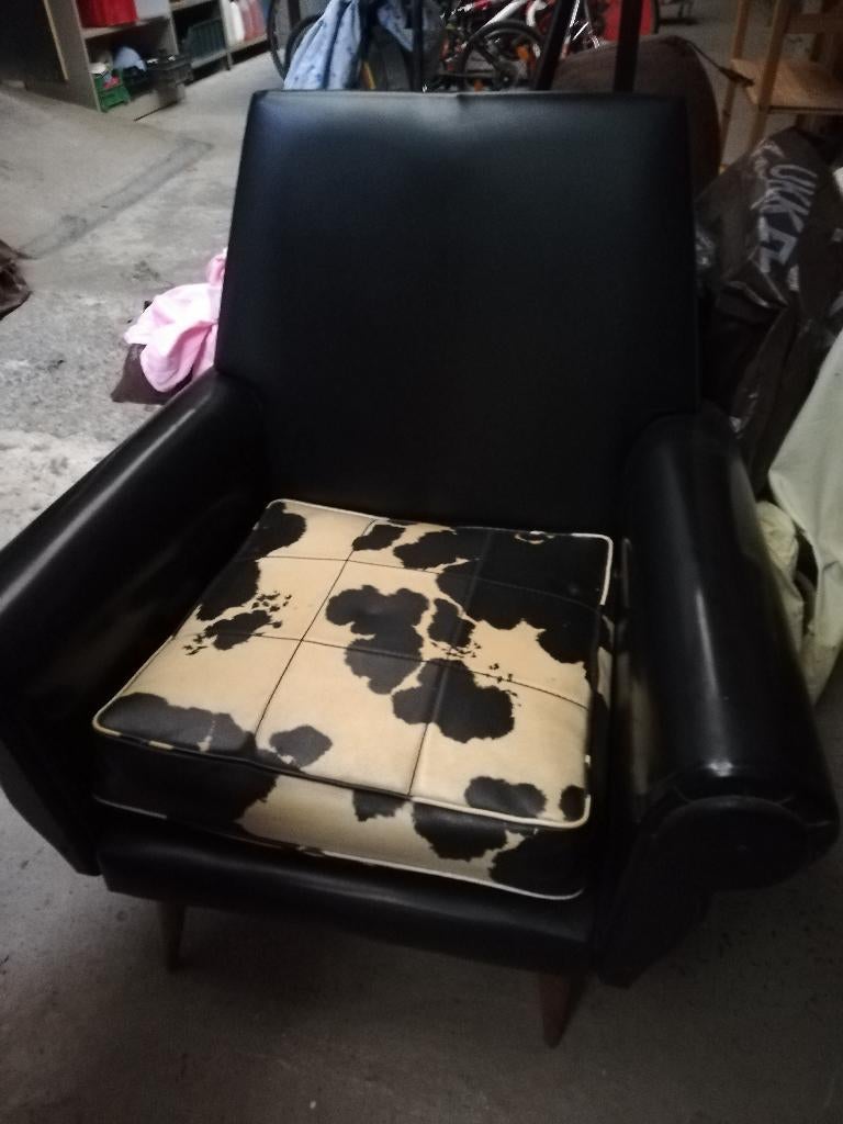 fauteuil vintage, 75 à 100 cm, Vintage, Enlèvement, Utilisé
