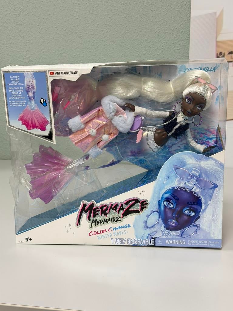 Mermaze Mermaidz Winter Waves Crystabella - boîte endommagée, Collections, Enlèvement ou Envoi, Neuf, Fashion Doll
