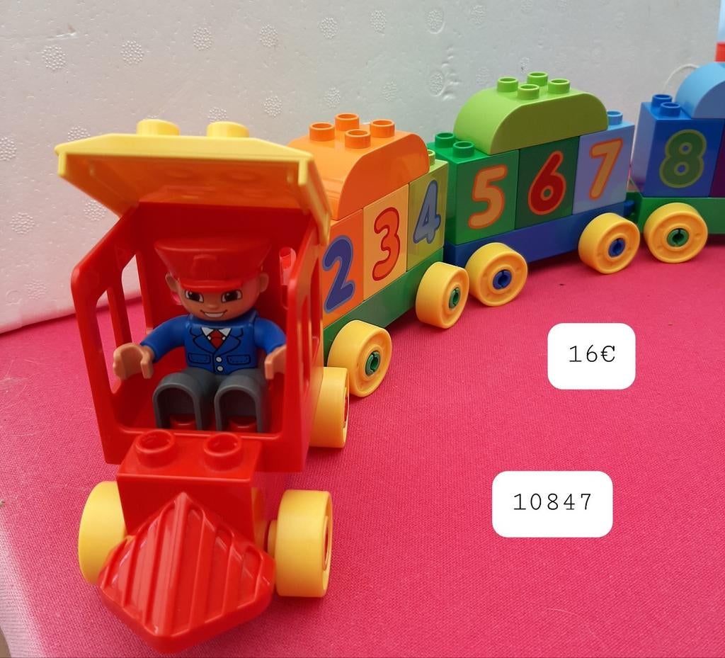 Lego duplo set 10847: teltrein, Ophalen of Verzenden, Zo goed als nieuw, Duplo