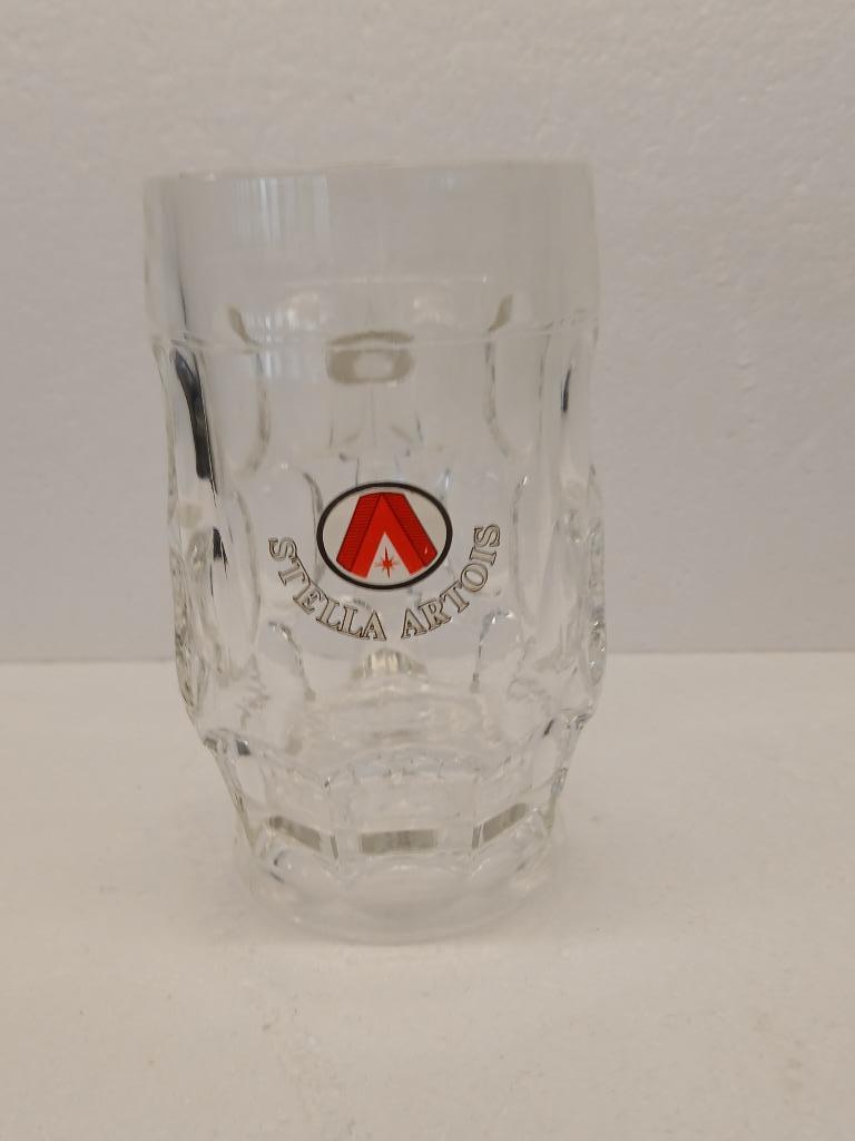 Oude glazen beker van STELLA ARTOIS 25 cl in zeer goede staa, Ophalen of Verzenden, Gebruikt, Glas of Glazen, Stella Artois