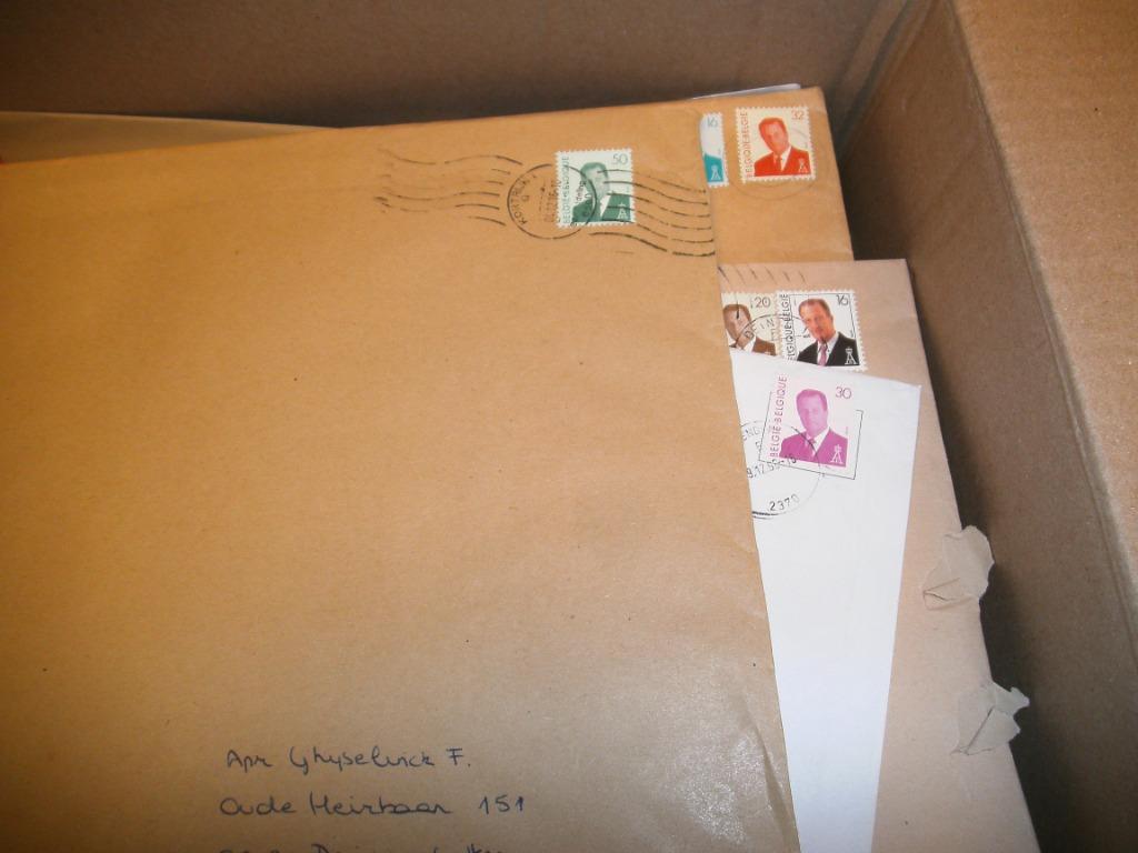 Lot omslagen met zegels Albert II, Ophalen of Verzenden, Envelop