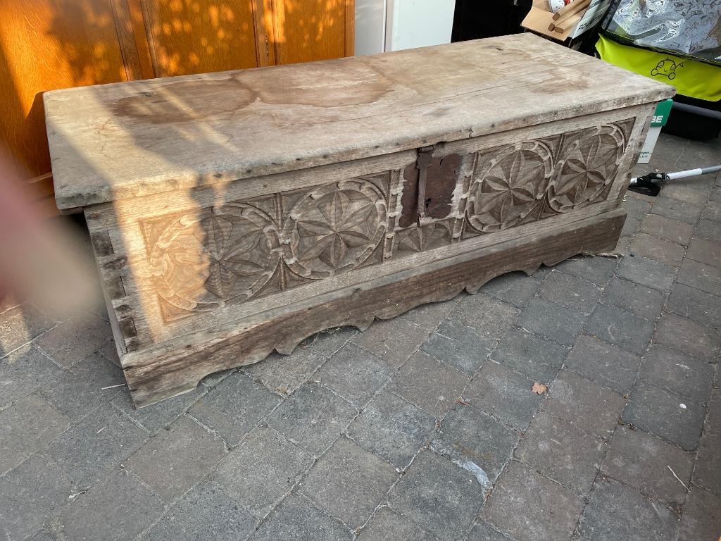 Kist voor speelgoed, Ophalen, Gebruikt, 100 tot 150 cm, Eikenhout