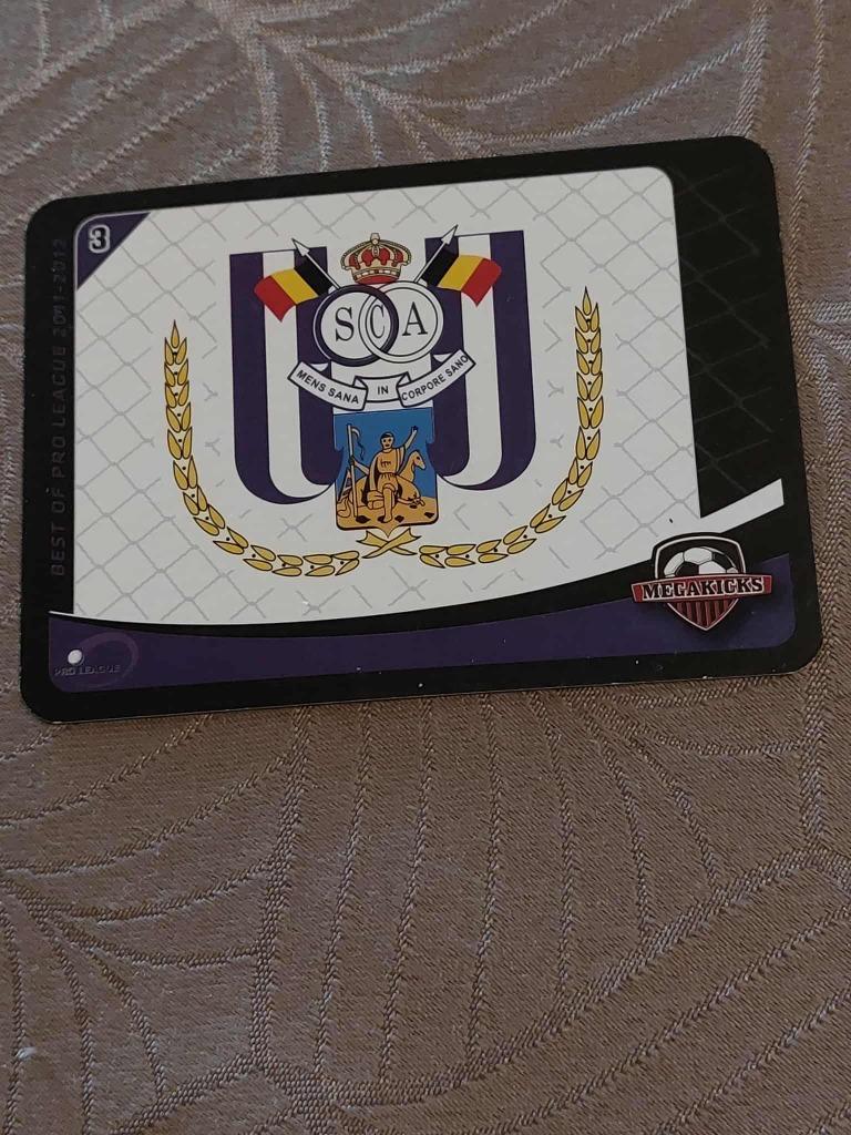 Voetbalkaart : Megakicks / RSC Anderlecht, Verzenden, Zo goed als nieuw, Poster, Plaatje of Sticker