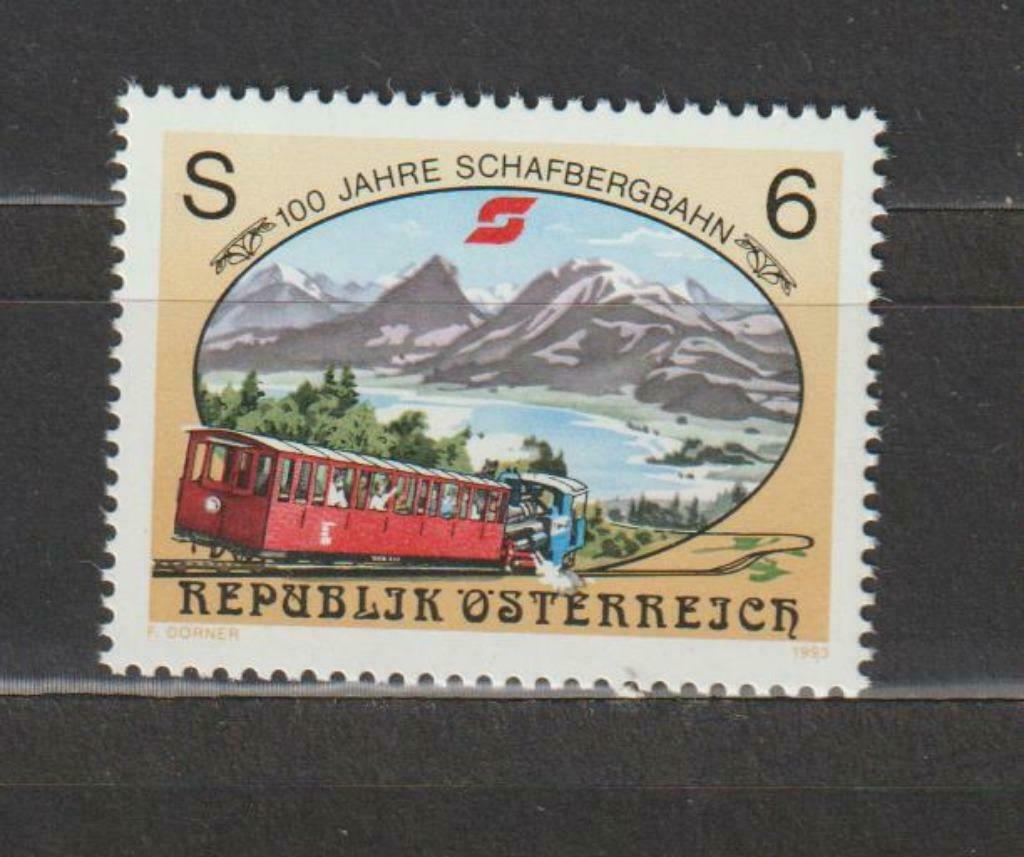 Oostenrijk 1993 Eeuwfeest bergspoorwegen "Schafbergbahn" **, Ophalen of Verzenden, Postfris