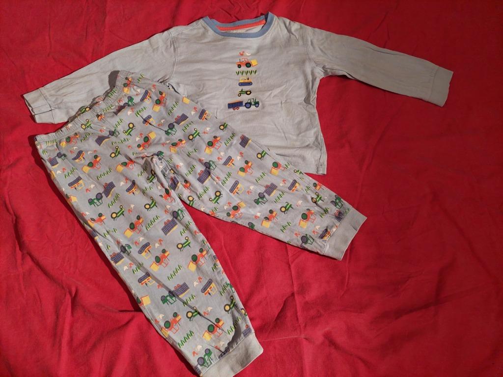 Pyjama TEX coton 5 ans bleu ciel tracteurs poules, Ophalen, Nacht- of Onderkleding, Gebruikt, Tex