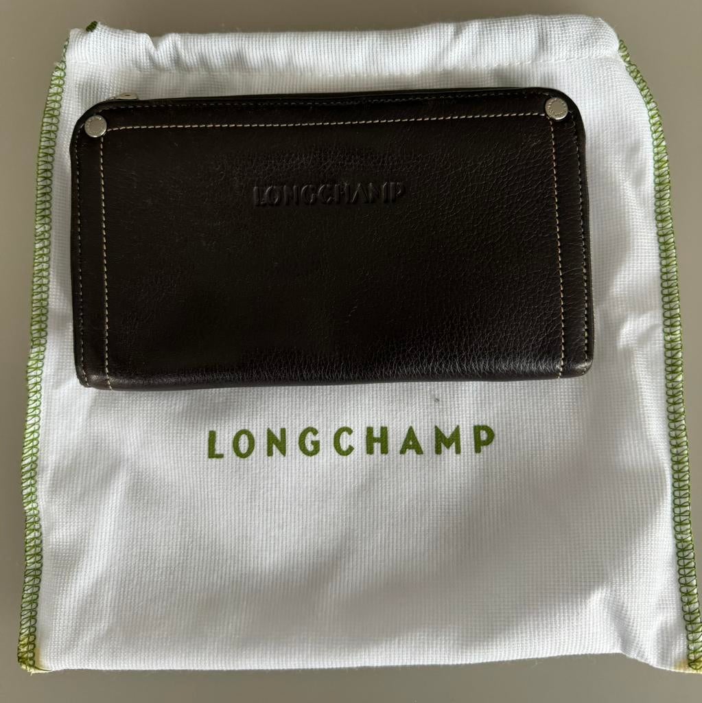 Portefeuille Longchamp, Autres marques, Cuir, Enlèvement ou Envoi, Brun