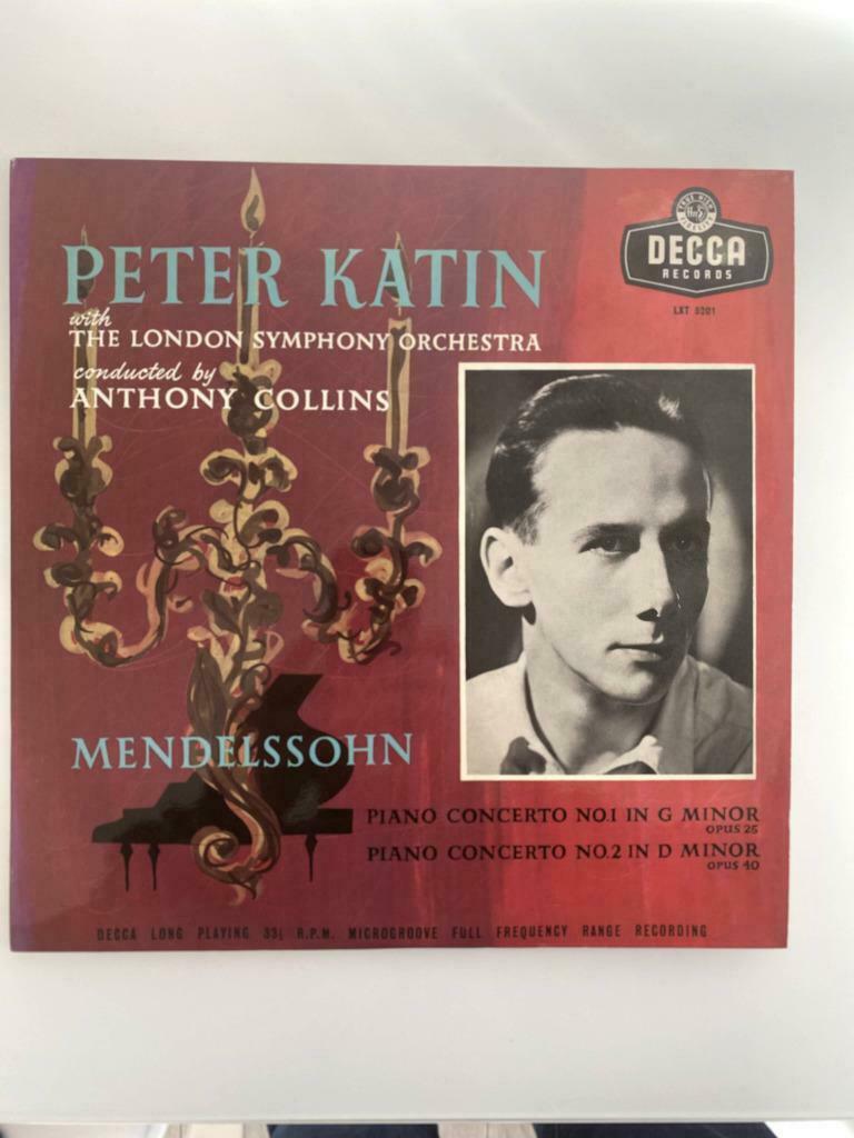 LP  Mendelssohn Peter Katin London Sym Orch 1958, Gebruikt, Ophalen of Verzenden, Orkest of Ballet, 12 inch