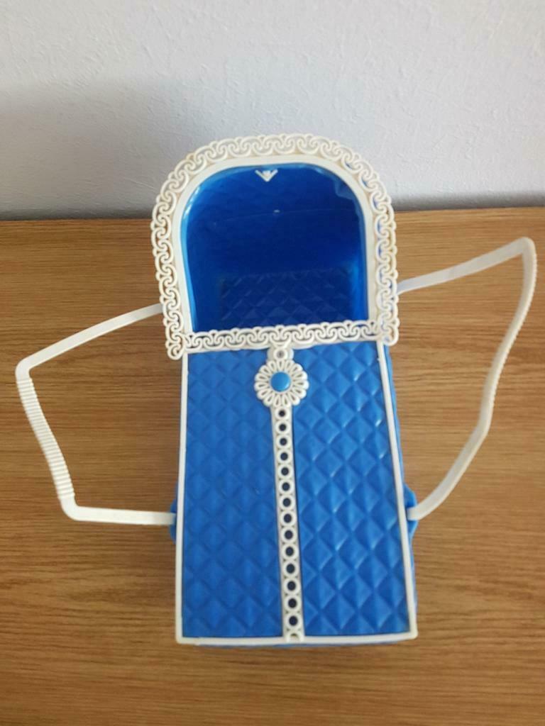 Vintage baby bedje, blauw - speelgoed, Ophalen