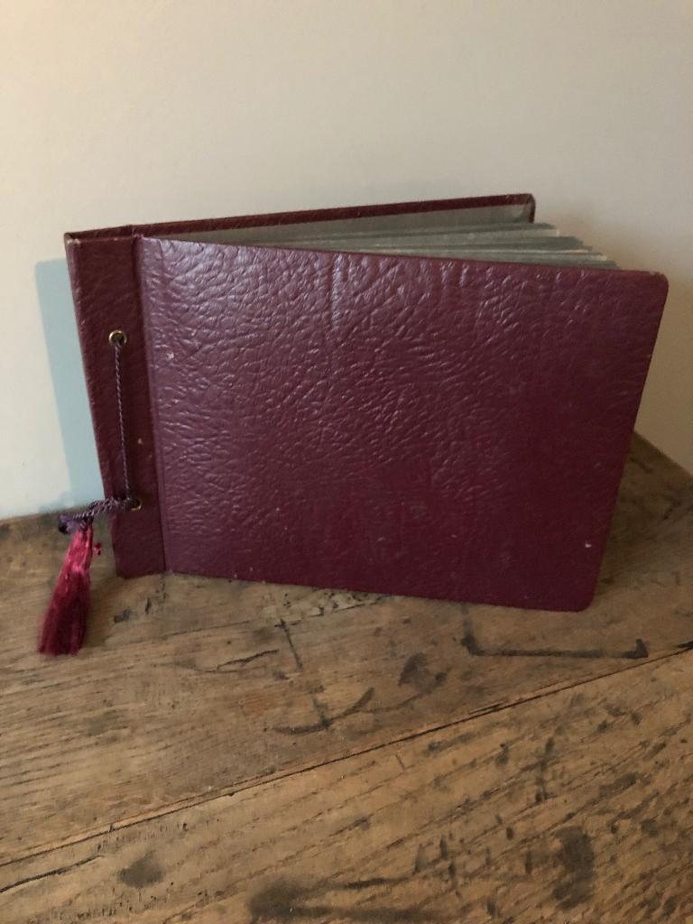 Brocante fotoalbum/ boekje met kwastje, Antiek en Kunst, Ophalen of Verzenden