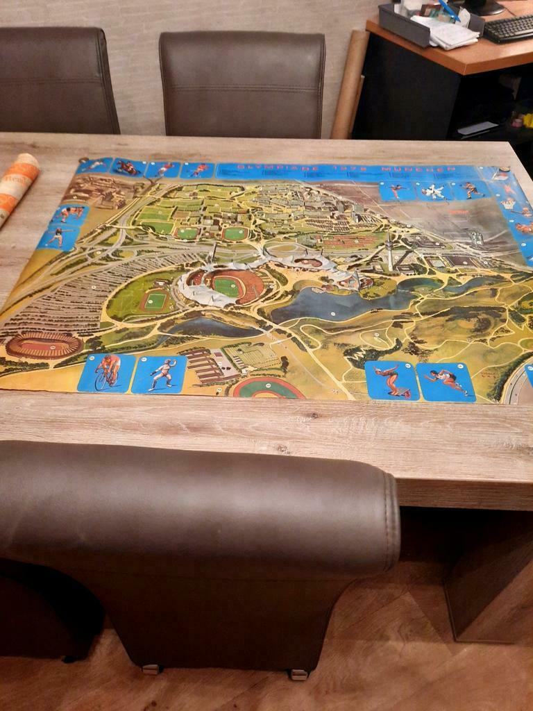 Originele poster olympiade  munchen 72 met originele tube, Ophalen of Verzenden, Gebruikt