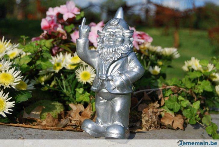 Nain de jardin 20cm ,gnome humouristique(le doigt d'honneur), Jardin & Terrasse, Enlèvement ou Envoi, Neuf