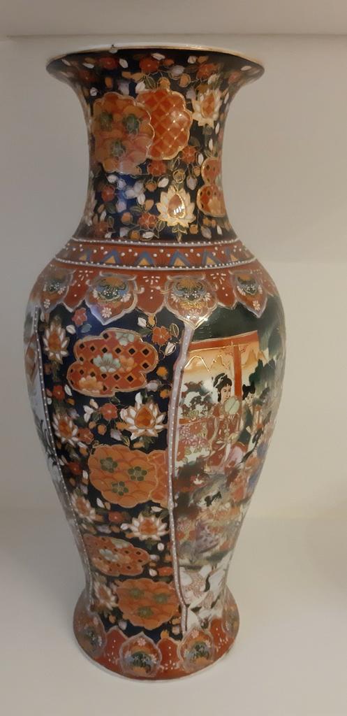 Prachtige  Chinese  vaas H 45 cm met  stempel, Ophalen