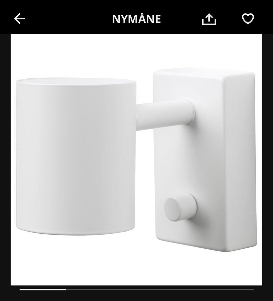 Ikea Nymane applique avec variateur, Ophalen, Zo goed als nieuw