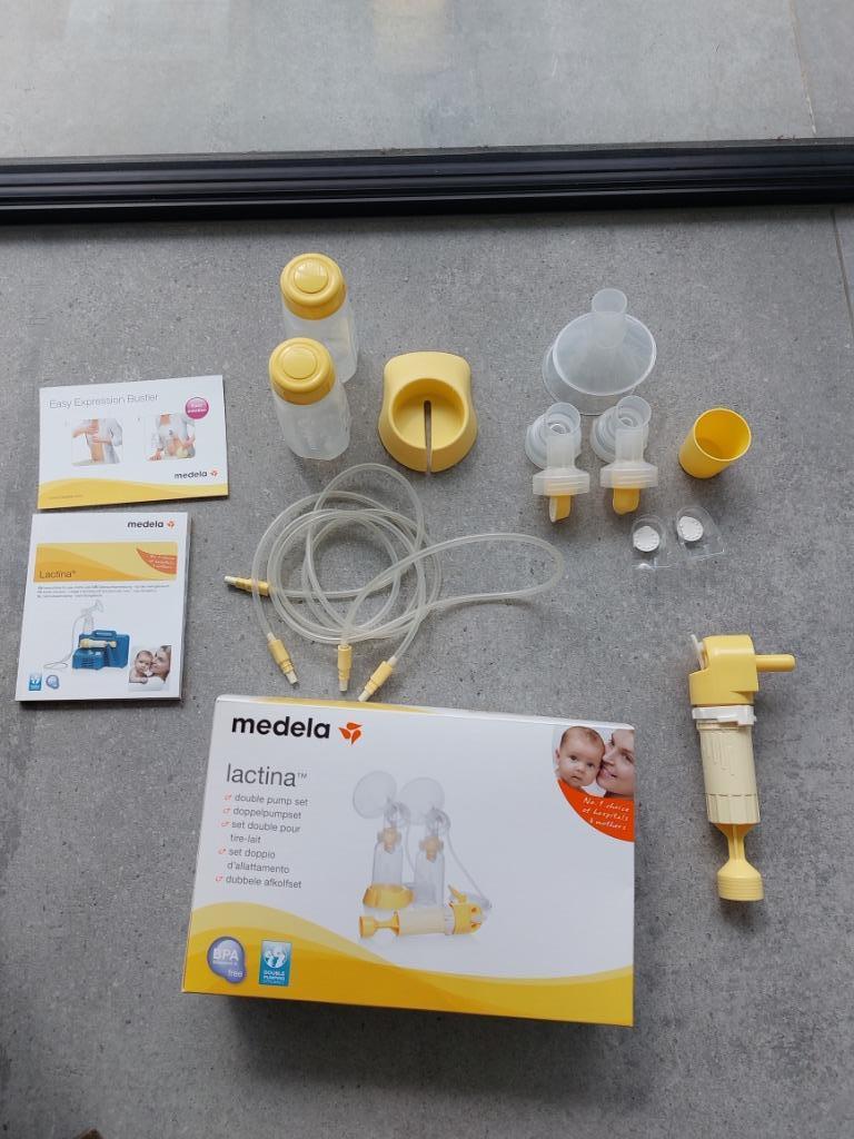Medela Dubbel afkolfset voor Lactina, Ophalen of Verzenden, Gebruikt, Borstkolf