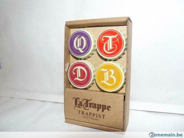 Trappiste LA TRAPPE : 4 Capsules magnets ., Collections, Marques de bière, Enlèvement ou Envoi, Neuf