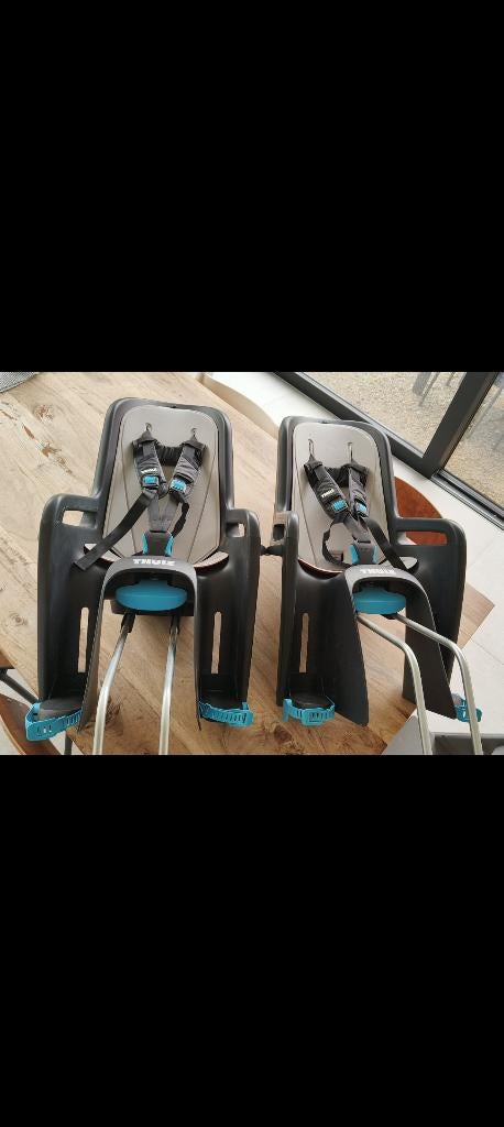 Thule ridealong fietszitjes, Achterzitje, Voetsteuntjes, Zo goed als nieuw, Thule
