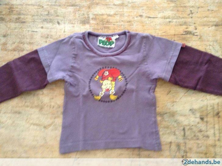 T.shirt Plop (Studio 100) meisjes 3 jr (98) lange mouw,paars, Enlèvement ou Envoi, Utilisé, Fille, Chemise ou À manches longues