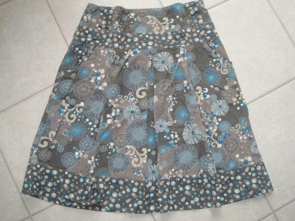 jupe femme Camaïeu - T. 38 - gris / vert / ..., Knielengte, Grijs, Gedragen, Ophalen