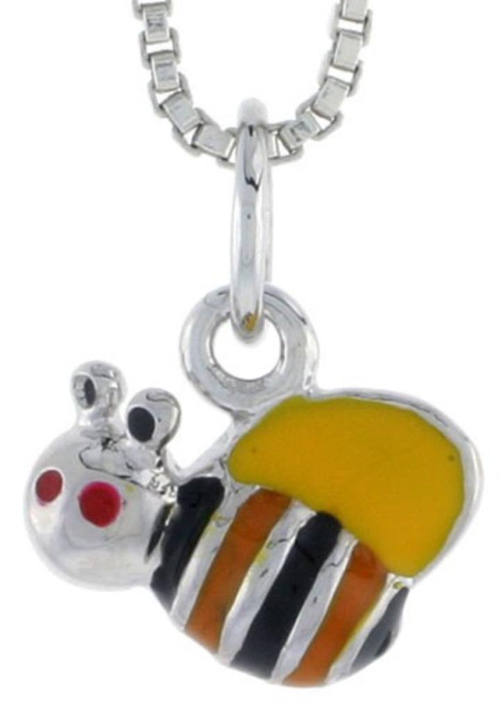 Pendentif enfant bourdon / abeille en argent sterling 925, Enlèvement ou Envoi, Neuf, Argent, Argent