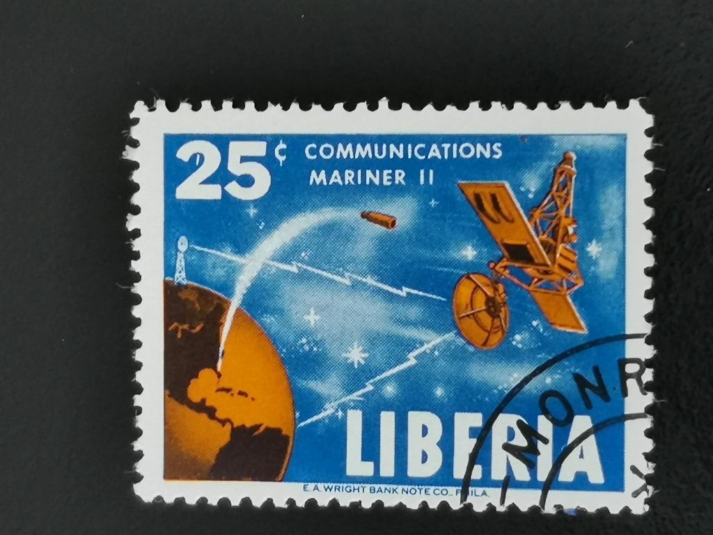 LIberia 1964 - ruimtevaart - Mariner II, aarde, Ophalen of Verzenden, Overige landen, Gestempeld