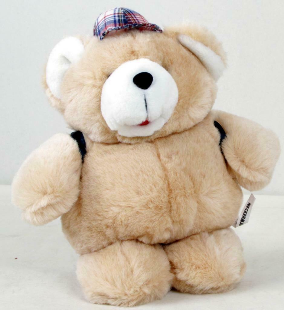 peluche - peluche : Ours avec casquette & sac à dos, Enlèvement ou Envoi, Comme neuf, Ours