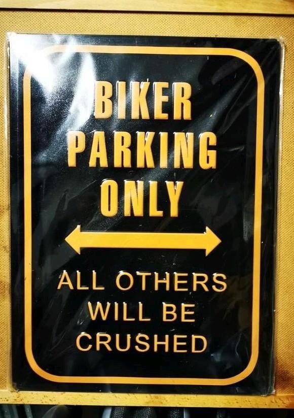Biker parking only, 3d Plaat Nieuw, Motoren, Ophalen of Verzenden, Nieuw