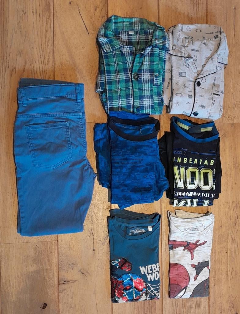 Pakket jongenskledij maat 140, Enlèvement ou Envoi, Comme neuf, Taille 134