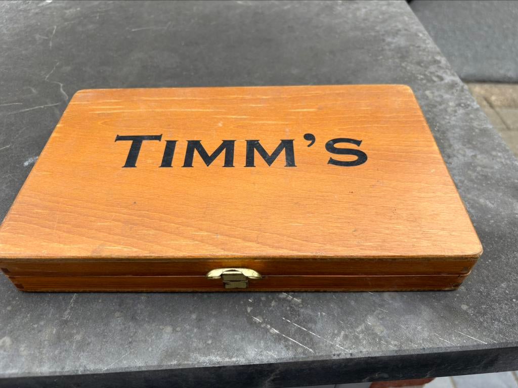 Houten onderlijnendoos Timm’s, Ophalen, Zo goed als nieuw