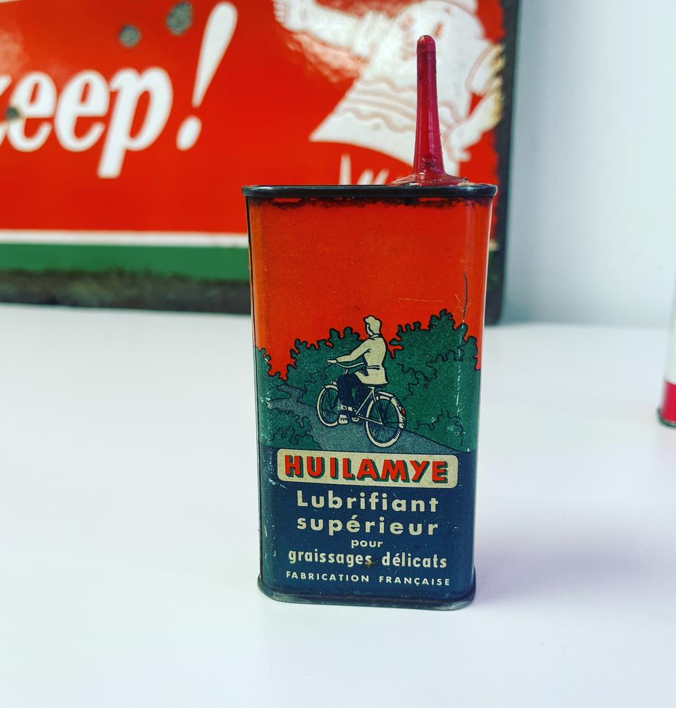Bidon d'huile HULAMYE, Enlèvement ou Envoi, Utilisé, Panneau publicitaire