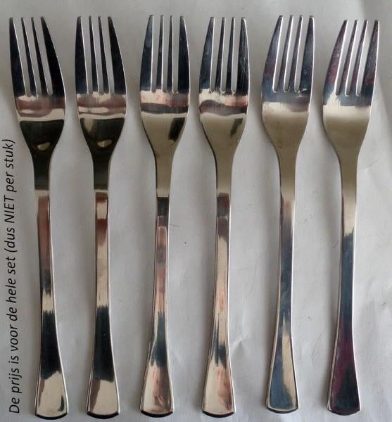 Sola Monique 6x Dessertvork 18,5cm Lunch Ontbijt Vork Set, Verzenden, Zo goed als nieuw