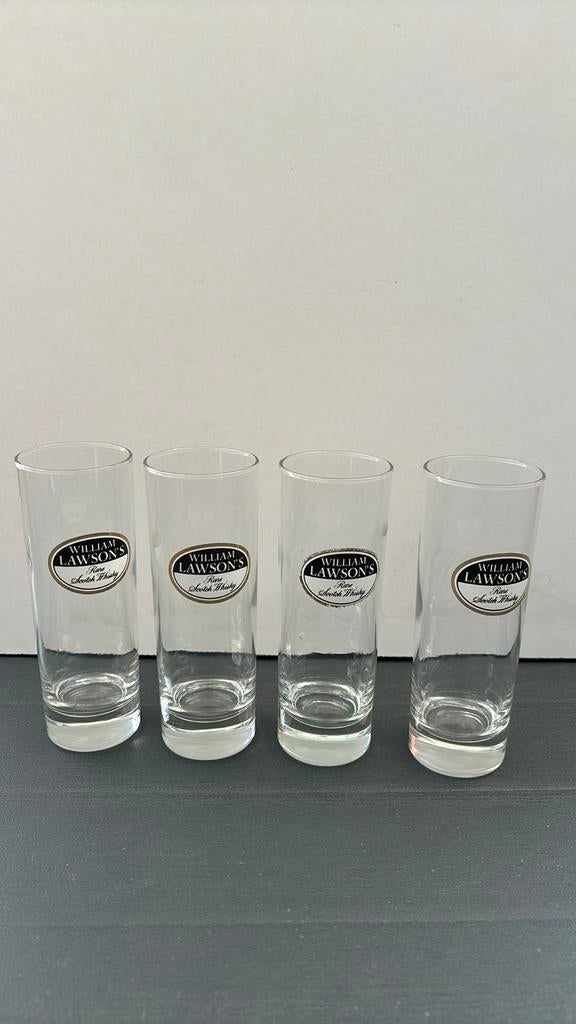 4 whisky glazen William Lawson’s, Ophalen of Verzenden, Zo goed als nieuw, Overige typen