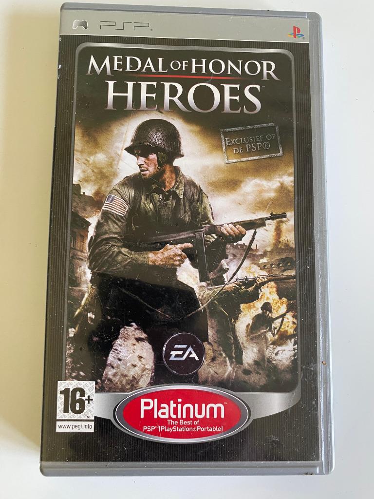 Jeux psp Medal of Honor Heroes Platinum complet, Enlèvement, Comme neuf, PSP Slim