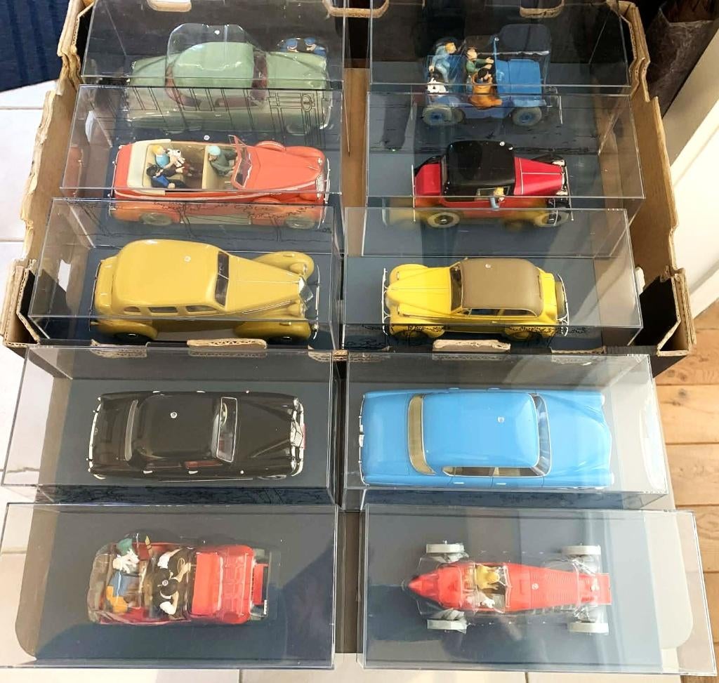 Kuifje auto's groot, schaal 1:24; diverse modellen., Verzamelen, Stripfiguren, Ophalen, Kuifje, Nieuw, Beeldje of Figuurtje
