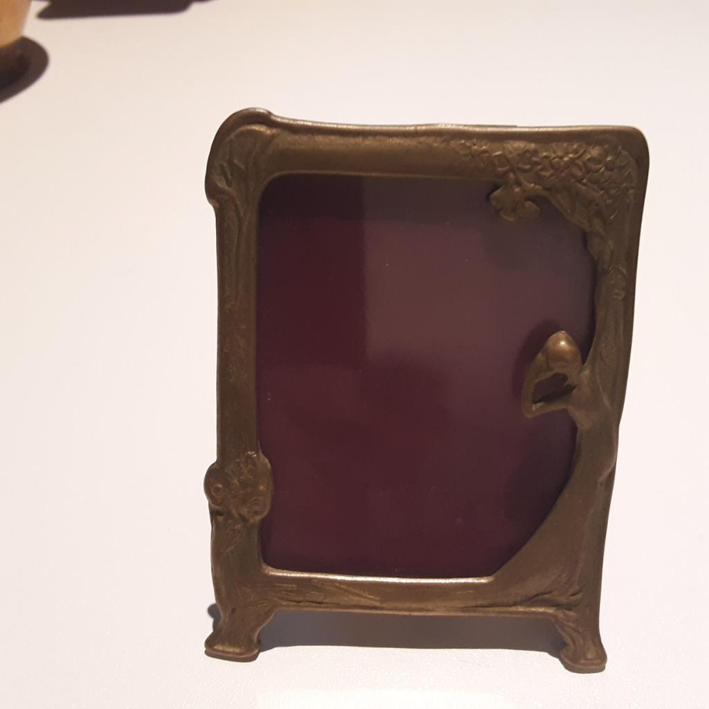 Art nouveau messing fotokader, Antiek en Kunst, Ophalen, Koper