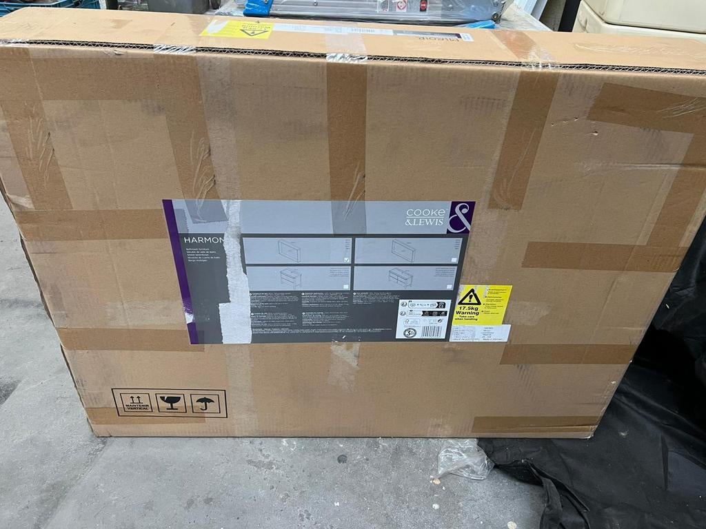 Badkamerspiegel met eikeneffect - 90 cm - NIEUW, Ophalen