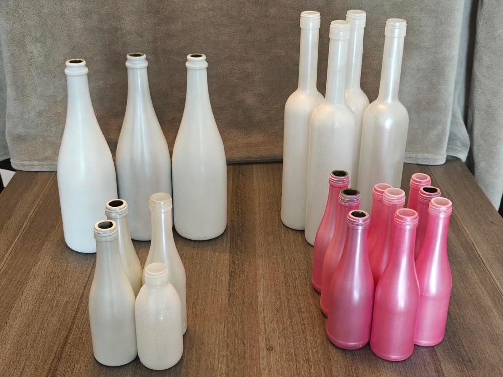 Decoratie flessen / vazen, Huis en Inrichting, Ophalen, Wit