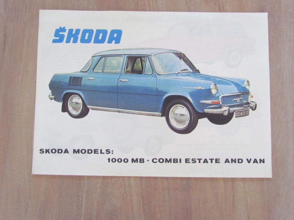 Folder Skoda 1000 MB, Ophalen of Verzenden, Zo goed als nieuw, Overige merken