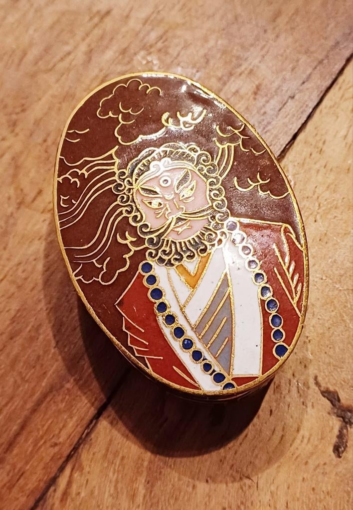 Boîte à pilules chinoise cloisonnée, Enlèvement ou Envoi