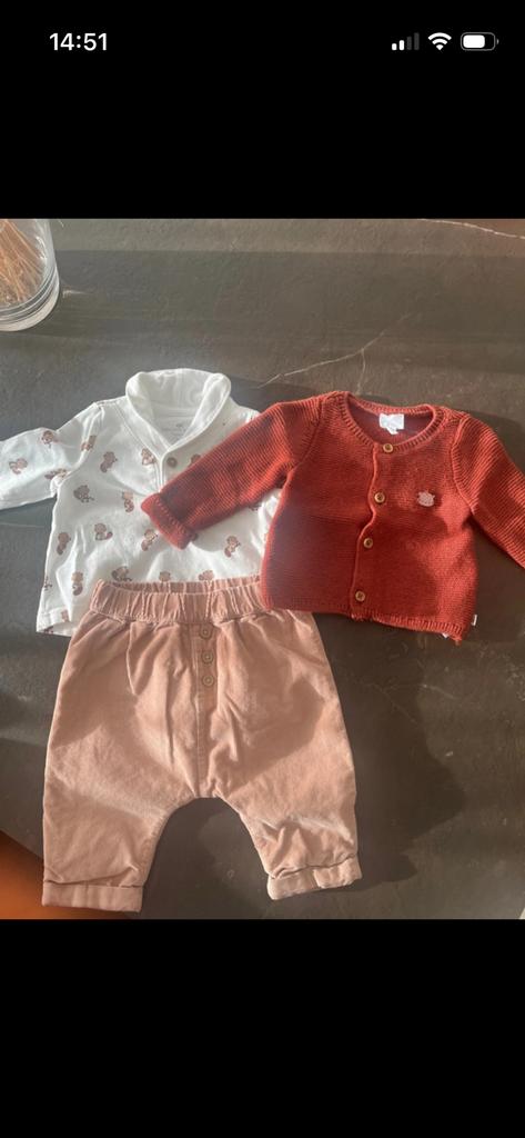 Ensemble fillegarcon : taille 57cm, Enlèvement, Comme neuf, Sergent Major