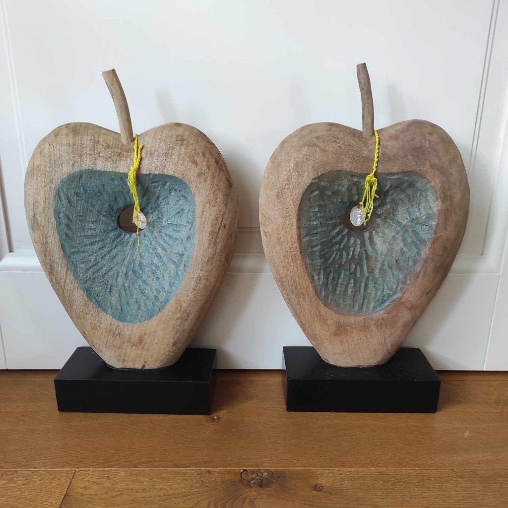 2 x houten appels decoratie Youniq, Ophalen of Verzenden, Nieuw