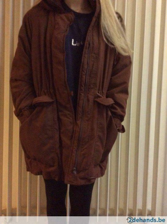 Winterjas met kap. Medium., Ophalen of Verzenden, Gedragen, Maat 38/40 (M), Bruin