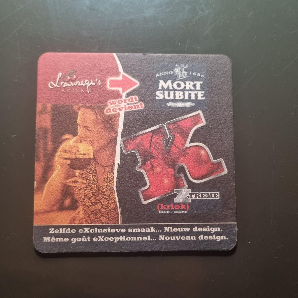 Sous Bock Mort Subite (modèle 9), Verzamelen, Biermerken, Ophalen of Verzenden, Gebruikt, Viltje(s), Overige merken
