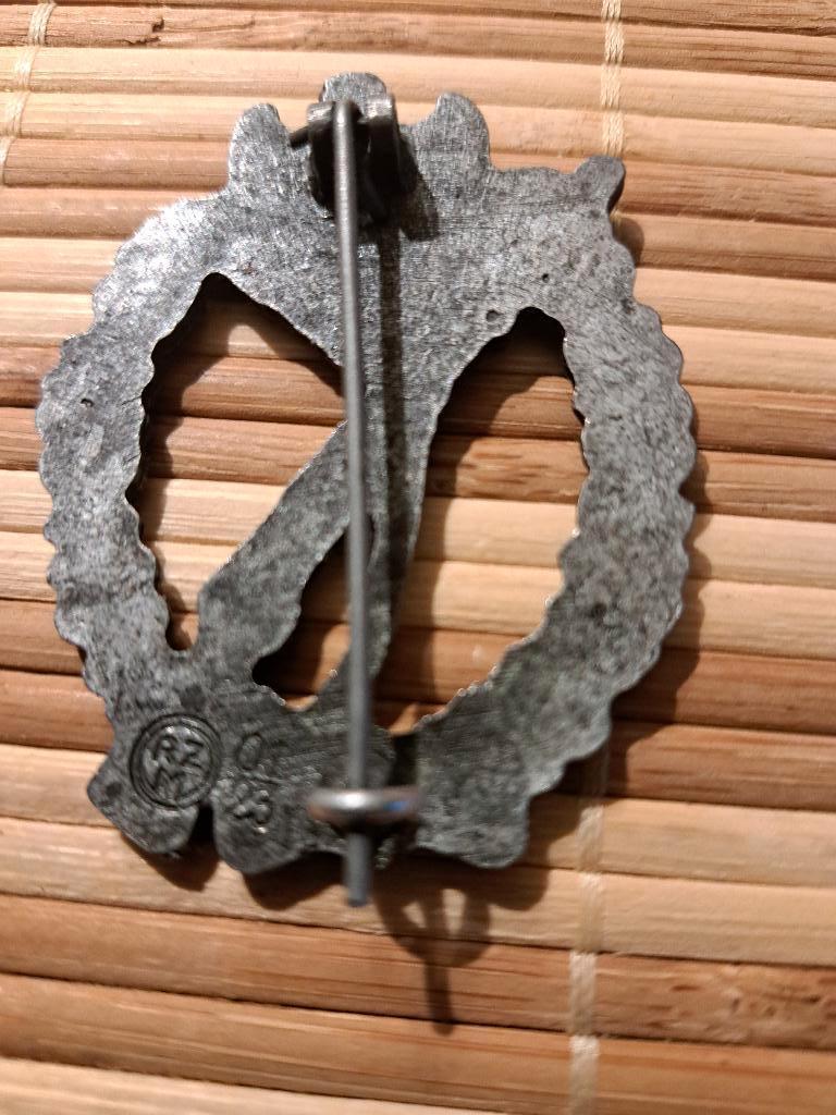 Duitse insigne ww2; infanterie sturmabzeichen (35 €)., Collections, Enlèvement, Armée de terre, Emblème ou Badge