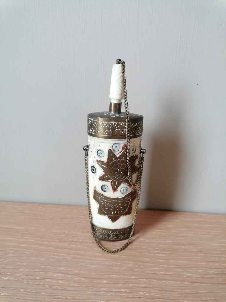 Opiumflesje van bot en koper, Antiek en Kunst, Ophalen, Koper