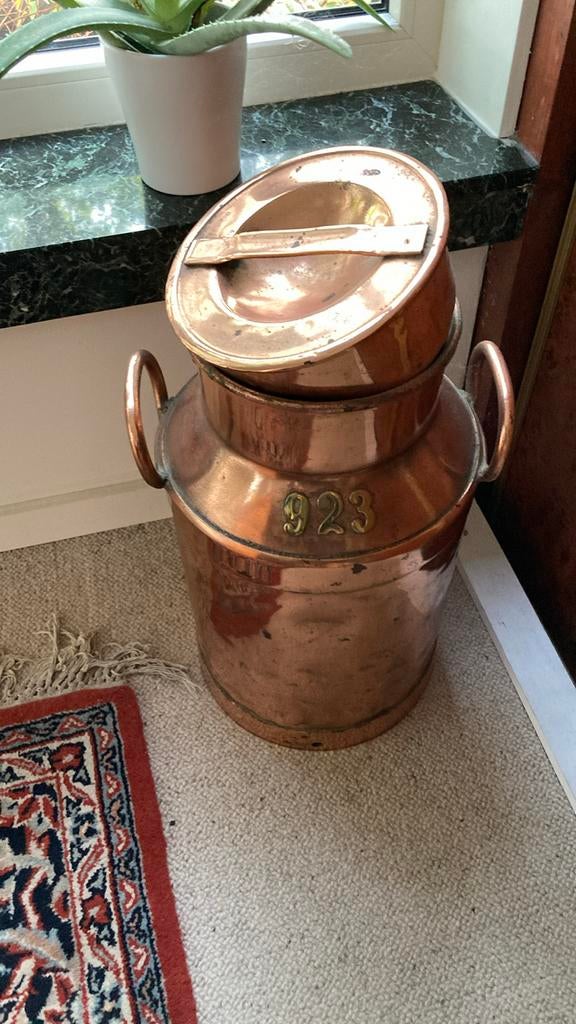 Koperen melk kit zeer goede staat H 53 cm, Ophalen