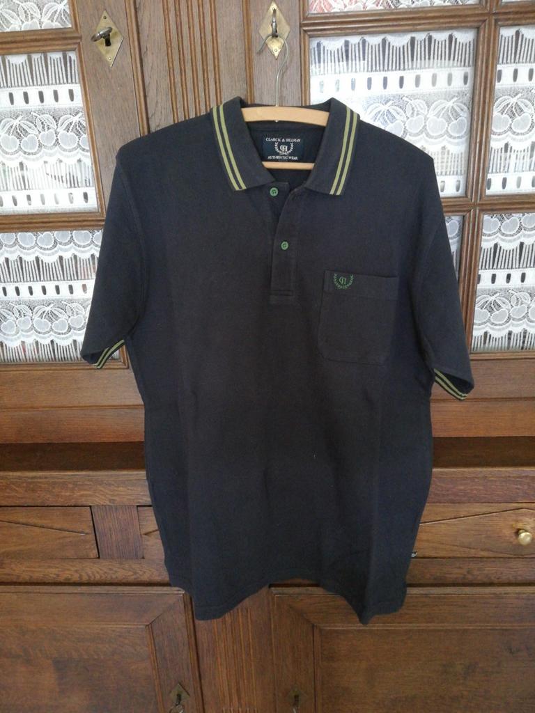 Polo homme Clarck&Hillman. Bleu marine., Kleding | Heren, Ophalen of Verzenden, Zo goed als nieuw, Blauw