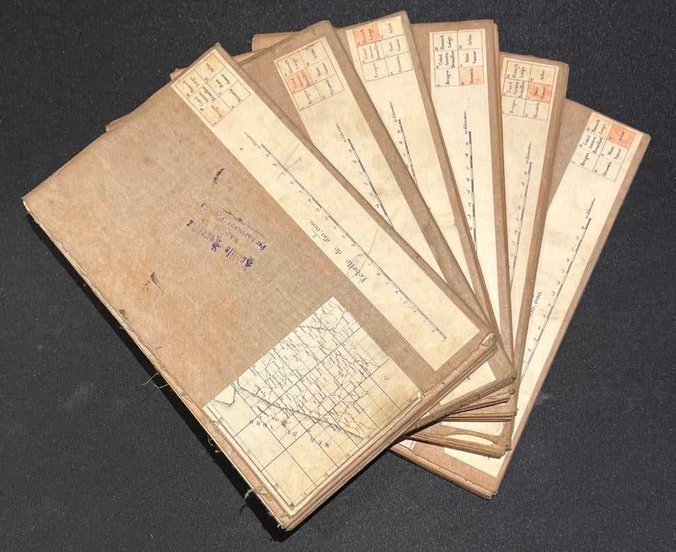 Ensemble de cartes en lin - Belgique - 1884, Collections, Objets militaires | Général, Enlèvement ou Envoi