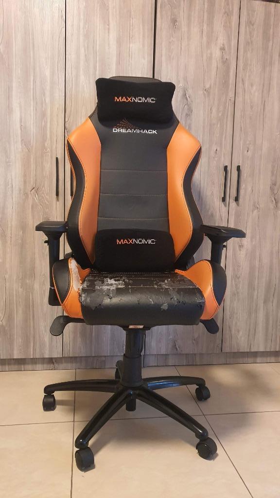 Bureau stoel - Maxnomic, Enlèvement ou Envoi, Chaise de bureau de gaming, Utilisé, Orange