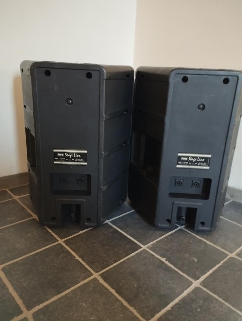 Ampli + 2 haut-parleurs Stage Line, Musique & Instruments, Amplis | Clavier, Moniteur & Sono, Enlèvement, Utilisé