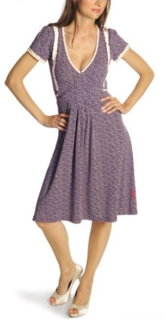 Paarse jurk van Pussy deluxe - Maat large, Envoi, Violet